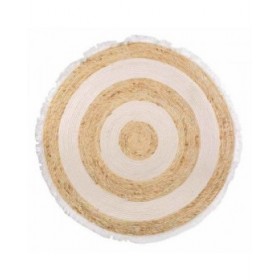 Tappeto Alexandra House Living Bianco Naturale 100 x 100 cm Circolare