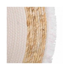 Tappeto Alexandra House Living Bianco Naturale 100 x 100 cm Circolare