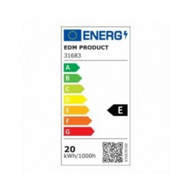 Tubo LED EDM 31683 Bianco A E 20 W 1900 Lm 59,7 x 8 x 3,1 cm (6500 K) (6400 K)