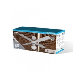 Ventilatore da Soffitto con Luce EDM 33800 Caribe Bianco 50 W