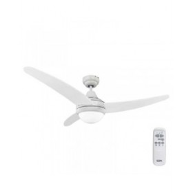 Ventilatore da Soffitto con Luce EDM 33803 Egeo Bianco 60 W
