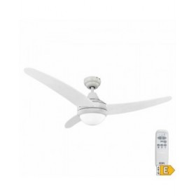 Ventilatore da Soffitto con Luce EDM 33803 Egeo Bianco 60 W