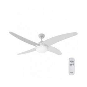 Ventilatore da Soffitto con Luce EDM 33806 Caspio Bianco 60 W