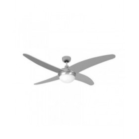 Ventilatore da Soffitto con Luce EDM 33807 Caspio Argentato 60 W