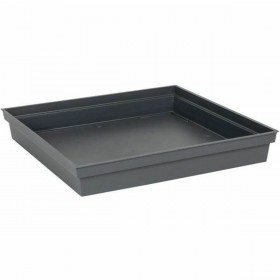 Piatto per Vaso EDA Tuscany Quadrato Antracite 40 x 40 x 5,9 cm