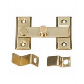 Chiavistello per porta EDM 85078 Ottone lucido 8 cm Reversibile