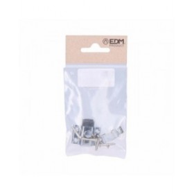Chiavistello per porta EDM 85083 nichel Acciaio 20 mm Barretta per capelli