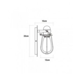 Applique da Parete EDM 32101 32101 Nero Metallo 60 W E27