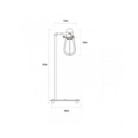 Lampada da tavolo EDM 32107 Nero Metallo 60 W 220-240 V 22 x 51 cm 22 x 51 x 13 cm