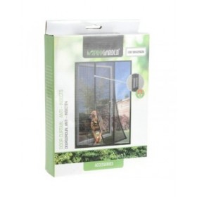 Zanzariera Progarden Magnetica 2 Pezzi Porte Fibra di Vetro Nero (50 x 220 cm)