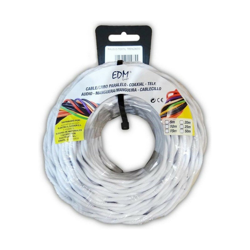 Cavo EDM 11887 Bianco 2 x 2,5 mm 5 m