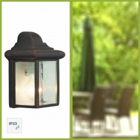 Applique da Parete Brilliant Newport Esterno Nero arrugginito E27 60 W