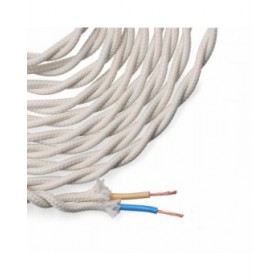 Cavo EDM 11879 Bianco 2 x 0,75 mm 5 m Cotone