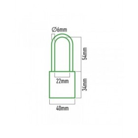 Lucchetto con chiave EDM 85229 Ottone 40 x 65 mm