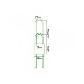 Lucchetto con chiave EDM 85232 Ottone Regolabile