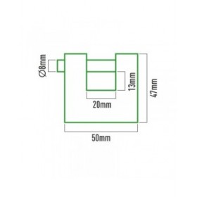 Lucchetto con chiave EDM 85239 Ottone Di sicurezza