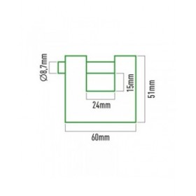 Lucchetto con chiave EDM 85240 Ottone Di sicurezza