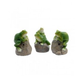 Statua Decorativa Decoris con suono 8 x 7,4 x 11,5 cm Verde Rana