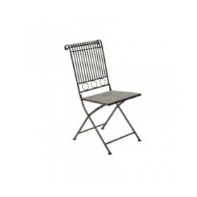 Sedia Pieghevole Kaemingk Stuttgart Bianco Marrone 39 x 39 x 9 cm