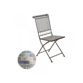 Sedia Pieghevole Kaemingk Stuttgart Bianco Marrone 39 x 39 x 9 cm