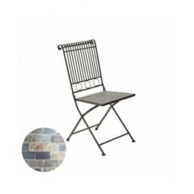 Sedia Pieghevole Kaemingk Stuttgart Bianco Marrone 39 x 39 x 9 cm