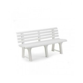 Panca con Schienale IPAE Progarden ORCHIDEA Bianco polipropilene (145 x 49 x 74 cm)