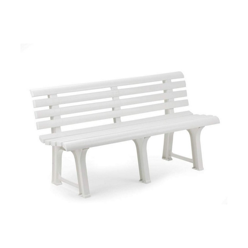 Panca con Schienale IPAE Progarden ORCHIDEA Bianco polipropilene (145 x 49 x 74 cm)