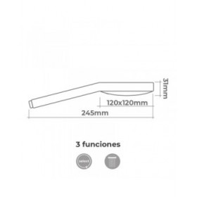 Soffione EDM 01332 ABS Quadrato Cromato 12 x 3,1 x 24,5 cm