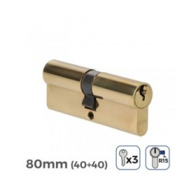 Cilindro EDM 85165 r15 Dorato Ottone Leva lunga Europeo
