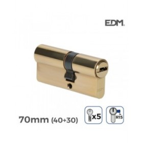 Cilindro EDM 85169 r15 Dorato Ottone Leva lunga Europeo