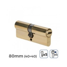 Cilindro EDM 85170 r15 Dorato Ottone Leva lunga Europeo