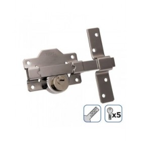 Chiavistello di sicurezza EDM 85191 nichel 83 x 170 mm Ø26 mm