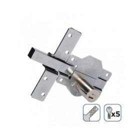 Chiavistello di sicurezza EDM 85191 nichel 83 x 170 mm Ø26 mm