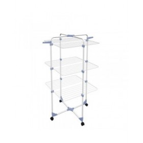 Stendibiancheria Pieghevole con Ruote Gimi 153580 Modular 3 Argentato Acciaio (30 m)
