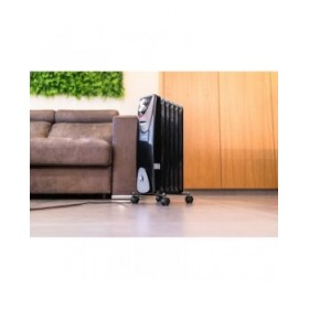Radiatore EDM 07127 Black Edition Nero/Grigio 1500 W
