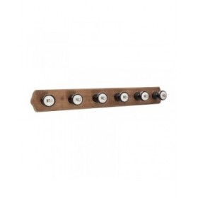 Appendiabiti da parete Atmosphera Numeri 6 Grucce 66 x 8,5 x 8,8 cm Legno