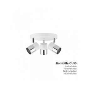 Lampadario EDM 32013 Moon Metallo Metallo / Vetro 50 W 20 x 7,6 x 12,6 cm Bianco