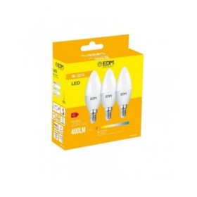Confezione da 3 lampadine LED EDM 98204 G 35 W 5 W 50 W E14 400 lm Ø 3,6 x 10 cm (3200 K)