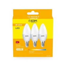 Confezione da 3 lampadine LED EDM 98204 G 35 W 5 W 50 W E14 400 lm Ø 3,6 x 10 cm (3200 K)