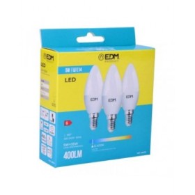 Confezione da 3 lampadine LED EDM 98205 G 35 W 5 W 50 W E14 400 lm Ø 3,6 x 10 cm (6400 K)