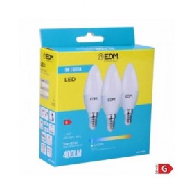 Confezione da 3 lampadine LED EDM 98205 G 35 W 5 W 50 W E14 400 lm Ø 3,6 x 10 cm (6400 K)