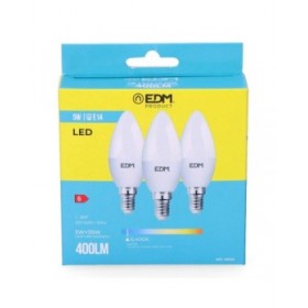 Confezione da 3 lampadine LED EDM 98205 G 35 W 5 W 50 W E14 400 lm Ø 3,6 x 10 cm (6400 K)