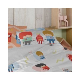 Fodera per cuscino HappyFriday Beep Multicolore 50 x 30 cm