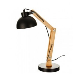 Flexo/Lampada da scrivania EDM 32116 Nero Legno Metallo 60 W E27 Ø 16 x 52 cm Ø 16 x 53 cm