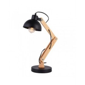 Flexo/Lampada da scrivania EDM 32116 Nero Legno Metallo 60 W E27 Ø 16 x 52 cm Ø 16 x 53 cm