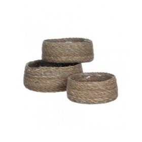 Cesto Mica Decorations Set Marrone vimini