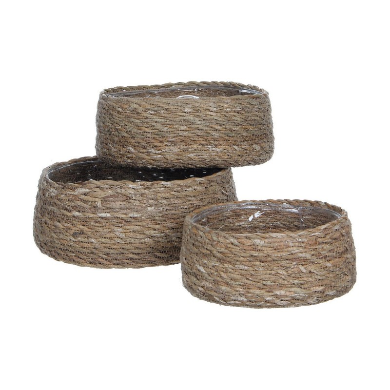 Cesto Mica Decorations Set Marrone vimini