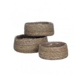 Cesto Mica Decorations Set Marrone vimini