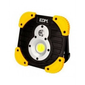 Torcia LED EDM 36377 XL Giallo Nero 15 W 250 Lm 750 Lm Faretto Ricaricabile