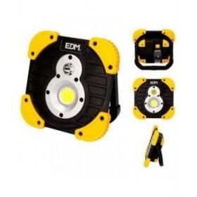 Torcia LED EDM 36377 XL Giallo Nero 15 W 250 Lm 750 Lm Faretto Ricaricabile